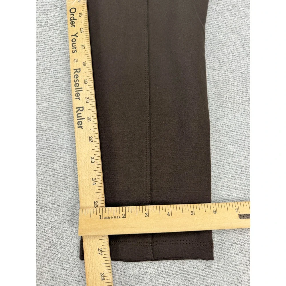 Style & Co Womens 18W Brown Ponte Leggings Mid Rise Comfort Waist Rich Truffle